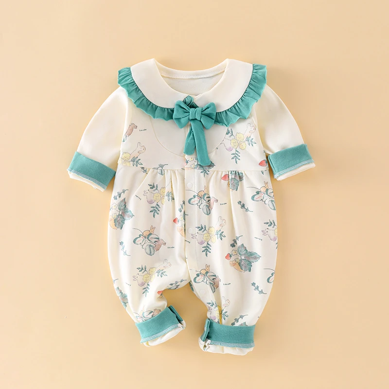 超萌婴儿衣服外出服春秋款连体衣宝宝秋装新款新生儿纯棉爬服秋天