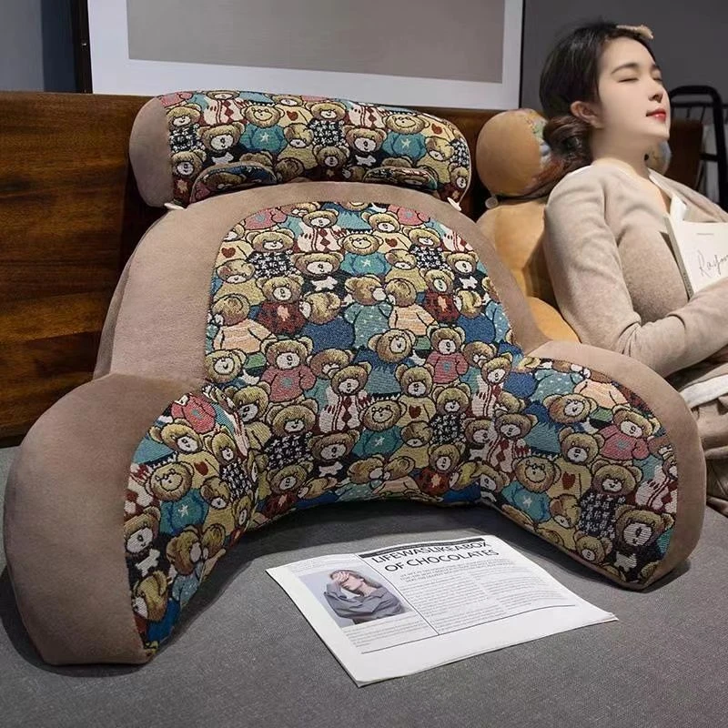 复古风床头靠垫软包护腰靠枕大靠背沙发抱枕床上看书枕宿舍枕2840