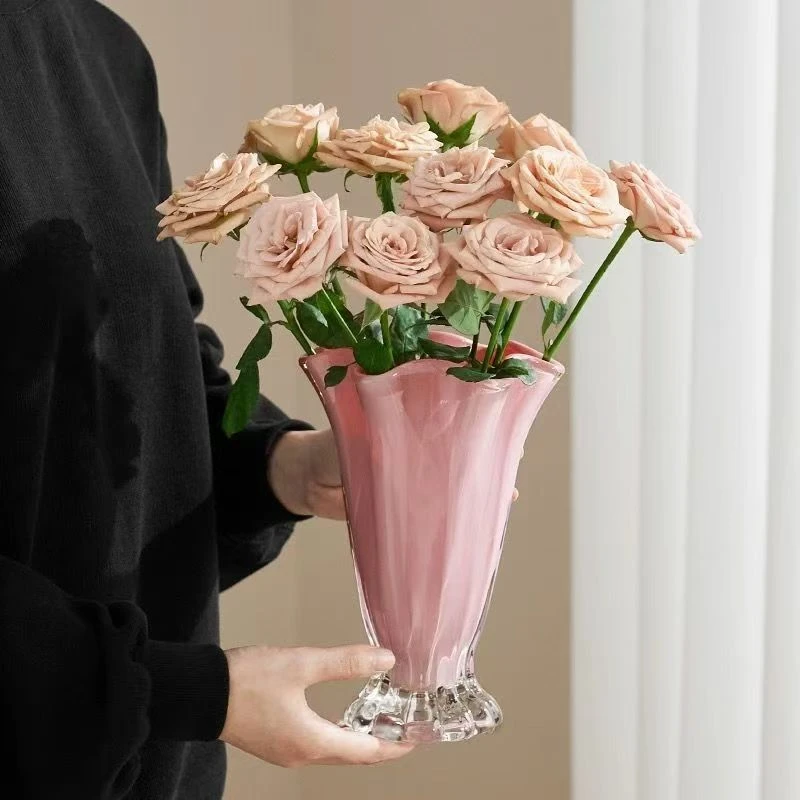 花瓶高级感现代简约风法式风灯轻奢客厅玫瑰插花水培创意摆件