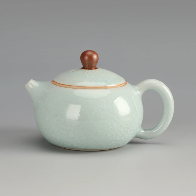 吾游茶器冰花釉汝瓷冰裂纹西施壶礼盒装家用茶具茶壶