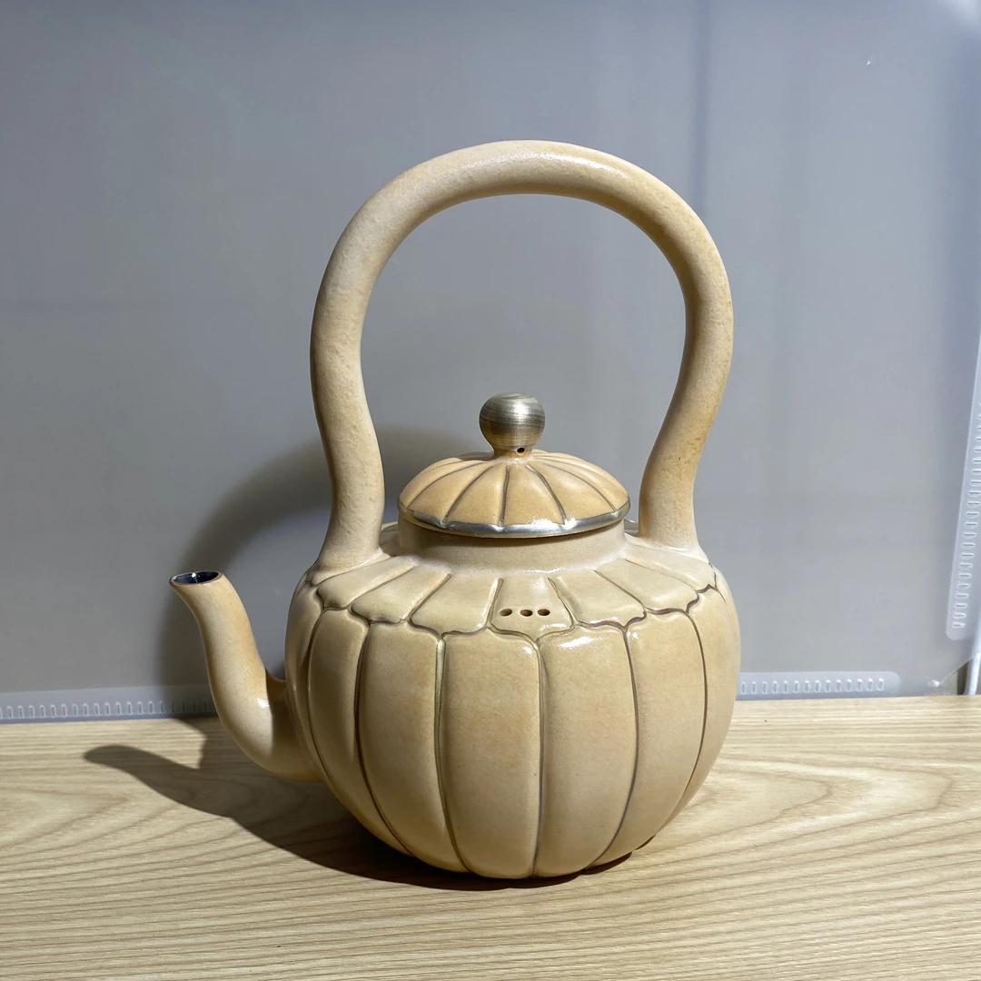 闻兮茶器能量南瓜提梁壶家用陶瓷功夫茶具煮茶壶