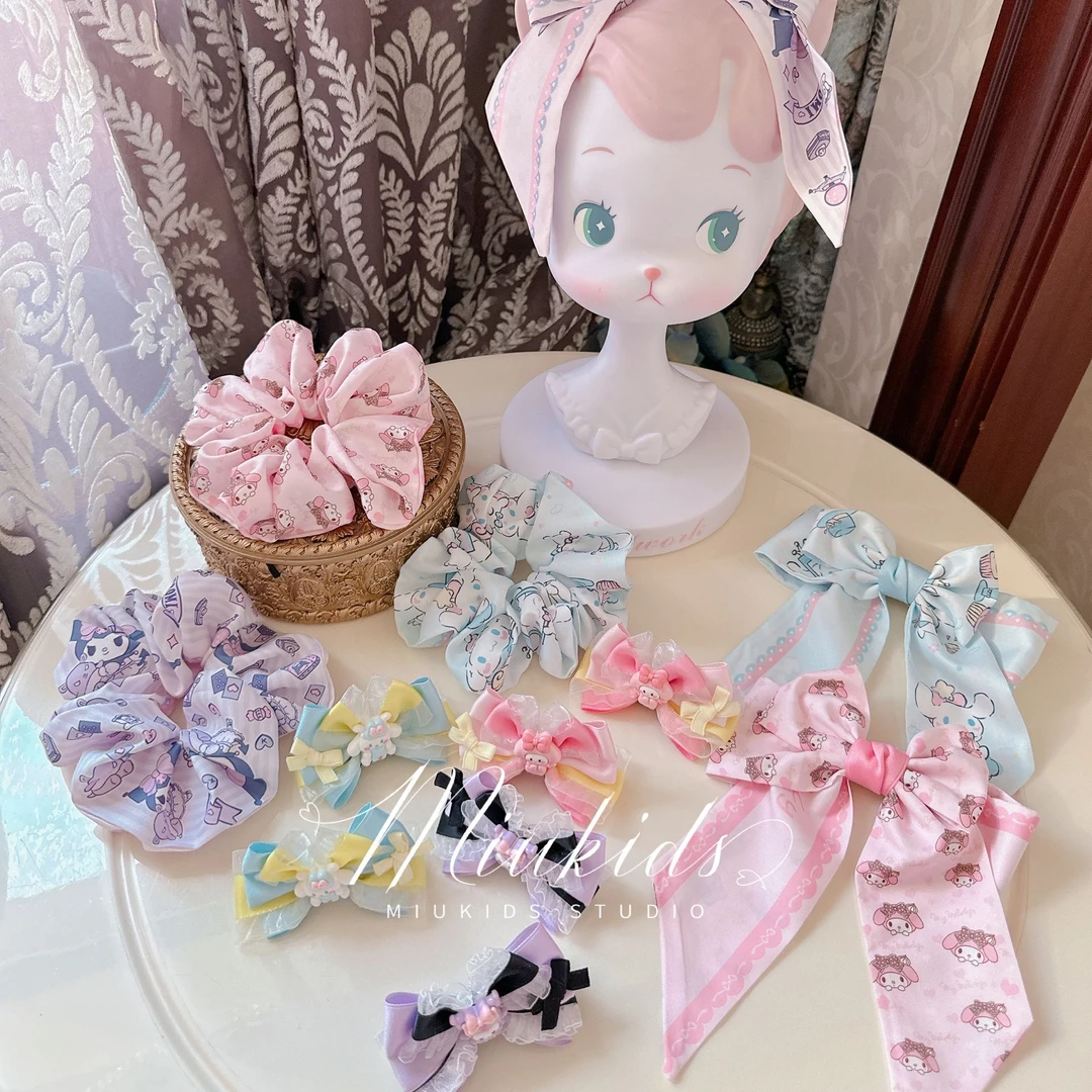 miu妈童品原创设计款三丽欧JK套装搭配头饰对夹发夹发圈配饰