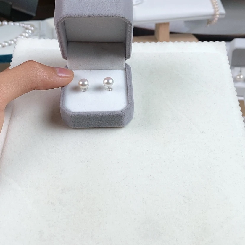 【闪购商品】淡水珍珠耳饰银S925镶嵌6
