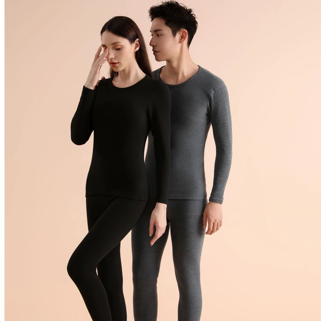 【线下高端礼盒包装】羊绒蚕丝保暖加绒套装男女款6910