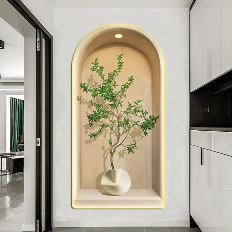 CL-002绿植玄关装饰画走廊过道挂画沙发落地画客厅装饰画