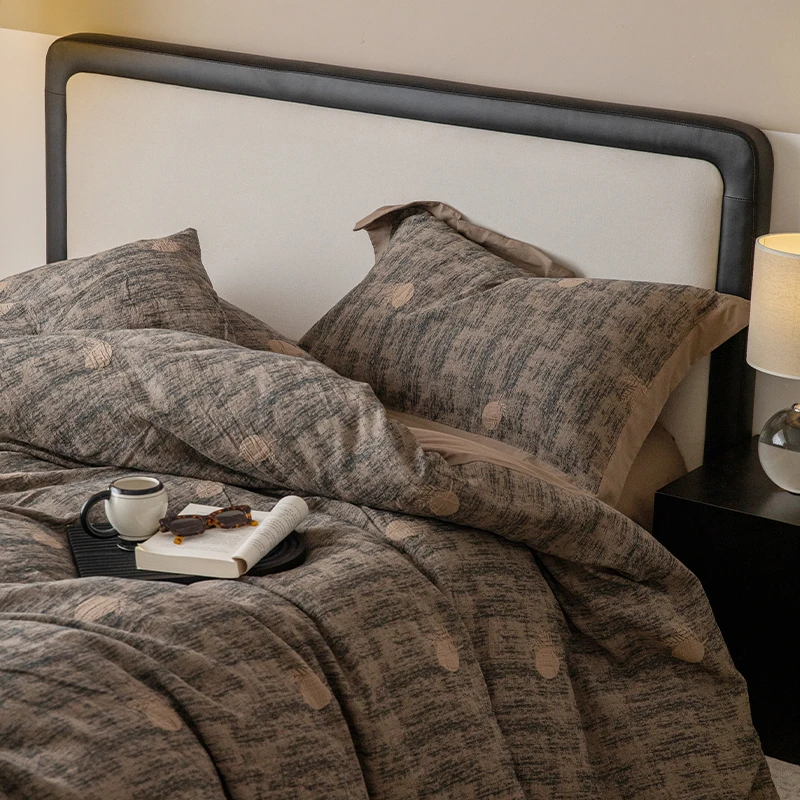 复古提花床上四件套三件套全棉纯棉床单被套美式轻奢风高级感床品