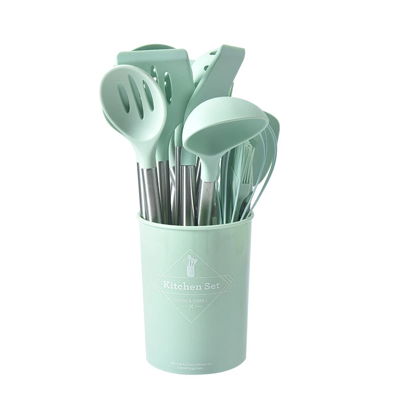 【618大促】厂家活动2件套食品级硅胶锅铲汤漏勺厨房耐高温烘焙烹饪