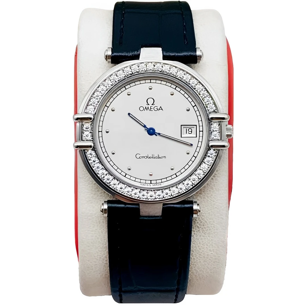 95新 Omega/欧米茄 31.5mm 欧米茄 星座 经典后镶钻石英女士腕表
