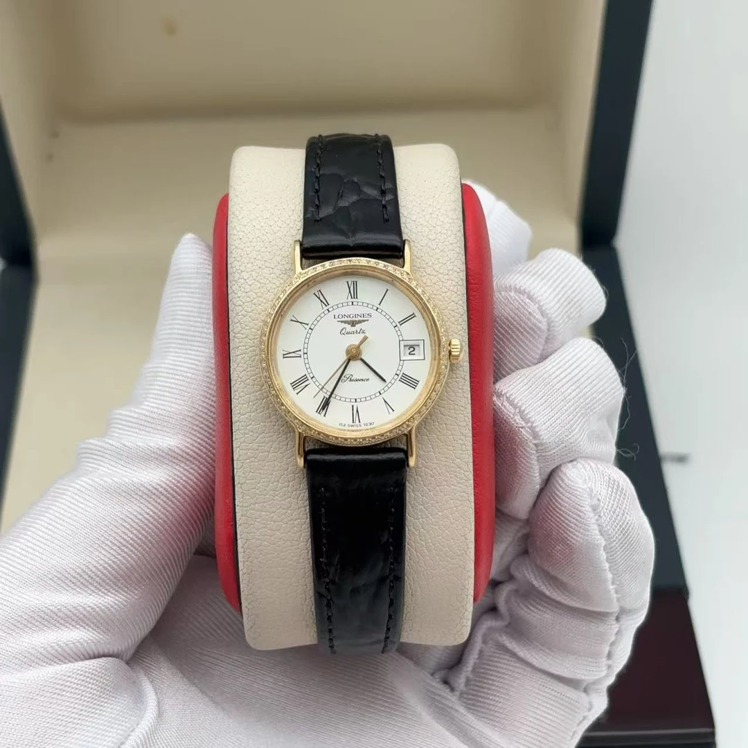 95新 Longines/浪琴 23.5盘浪琴经典系列 后镶钻石英女士腕表