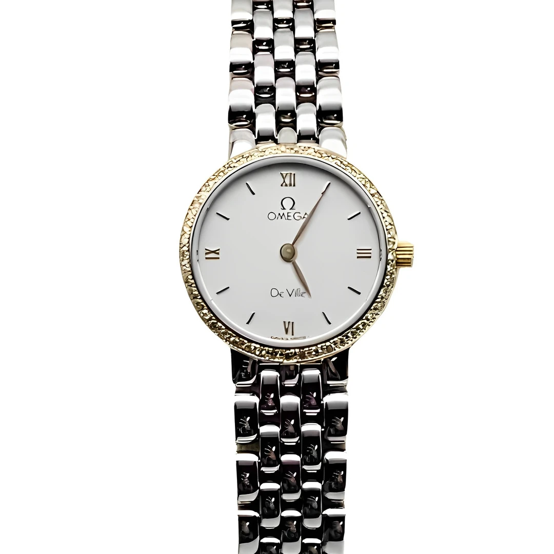 95新 Omega/欧米茄 23mm 欧米茄碟飞 时尚名表后镶钻石英女士腕表