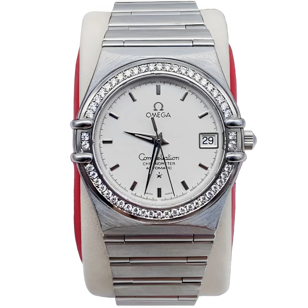95新 Omega/欧米茄 35.5mm 欧米茄 星座后镶钻自动机械中性表