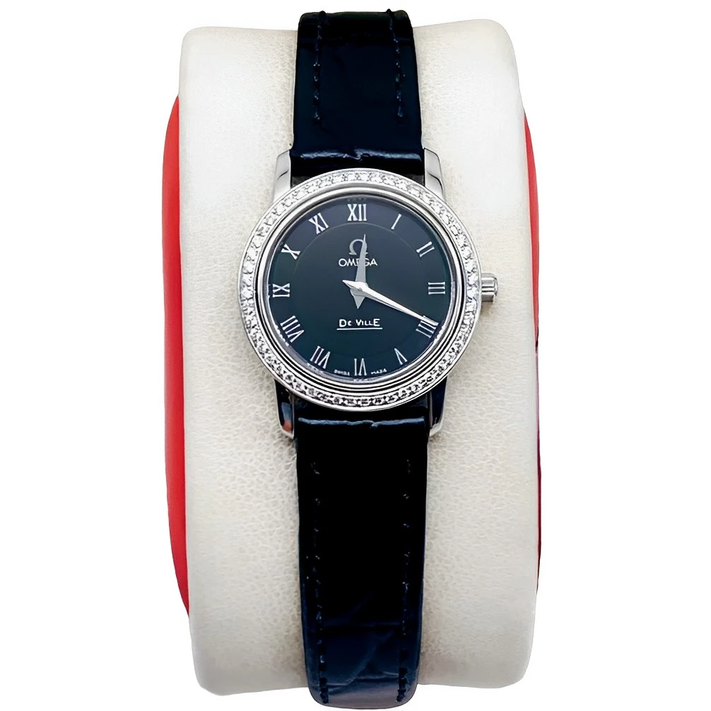 95新 Omega/欧米茄 22mm 碟飞后镶钻石英女表 福利款不参与换款