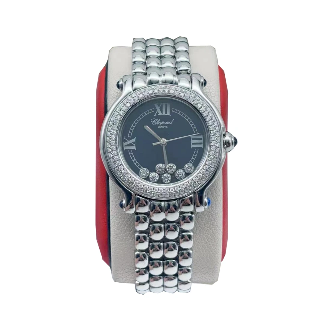 95新 Chopard/萧邦 32.5盘 萧邦 快乐7钻 优雅后镶钻石英女士腕表