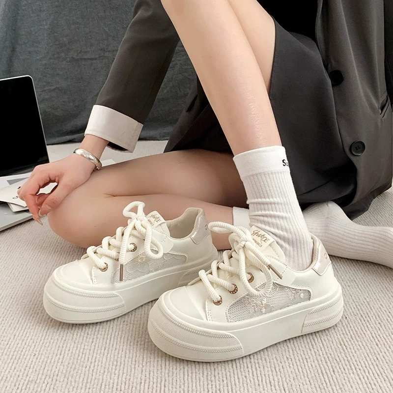 女生春夏学生休闲百搭尤莱特网面小白鞋板鞋Z7705