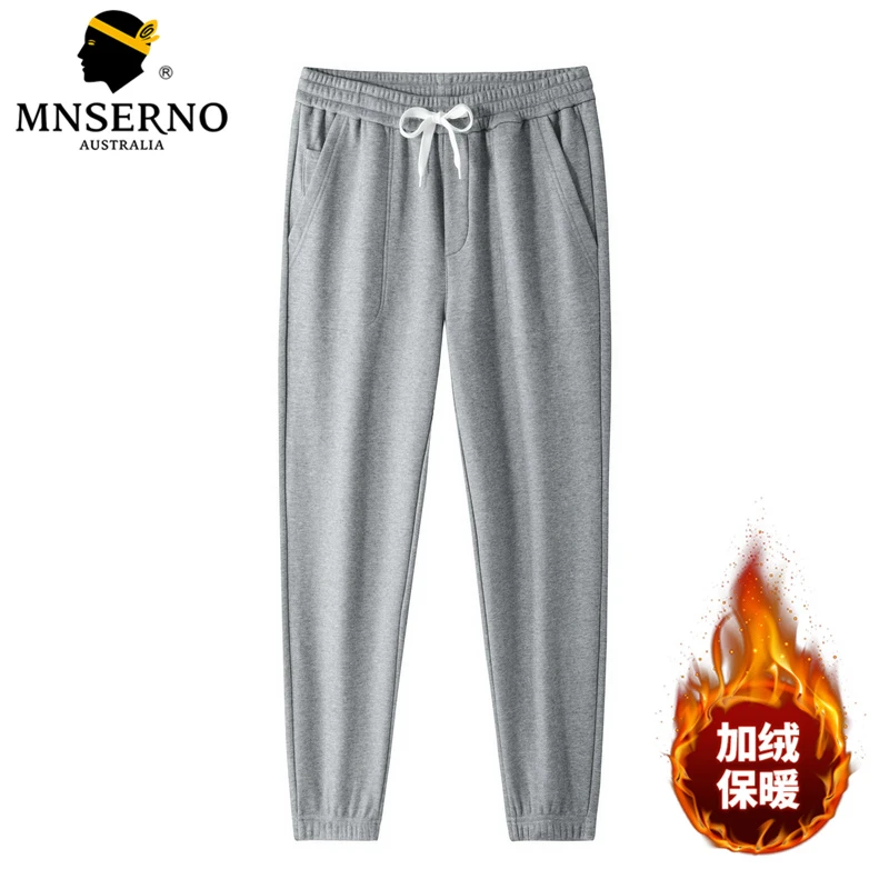 曼西尔奴男士运动户外防风百搭休闲加绒保暖束脚卫裤24252634TM
