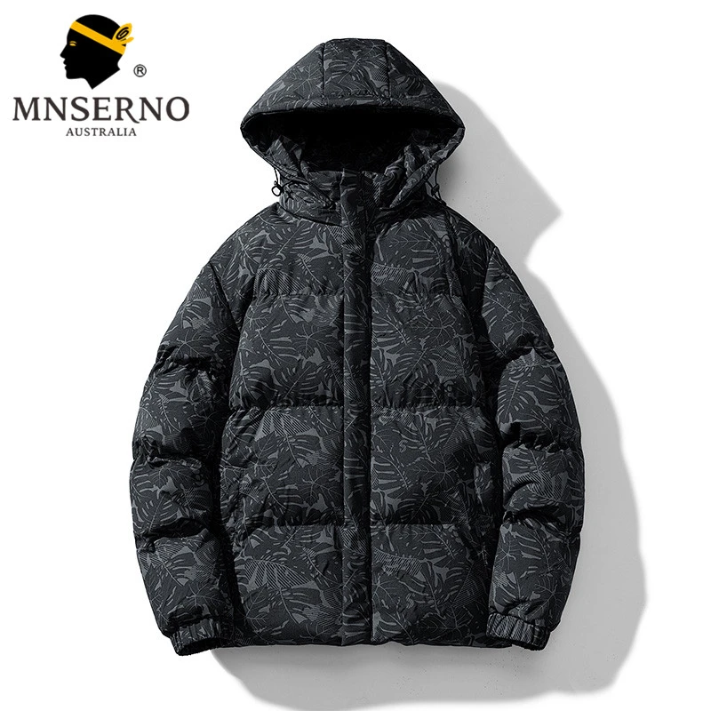 曼西尔奴男士舒适时尚户外休闲加厚保暖防风防水连帽棉服705