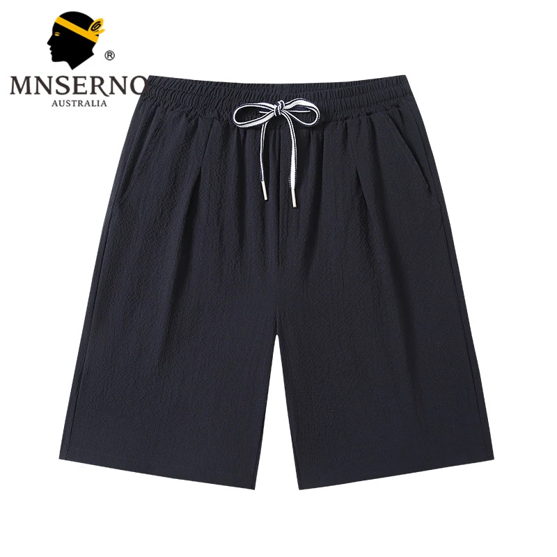 曼西尔奴男士宽松运动舒适五分休闲抽绳松紧短裤215205TM