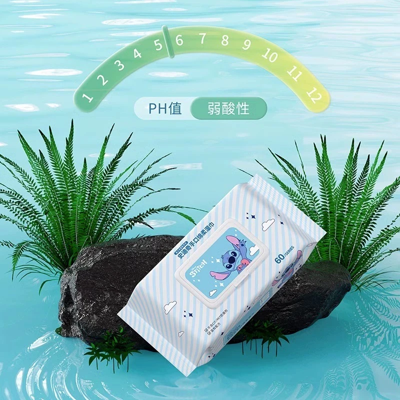 迪士尼史迪奇手口棉柔湿巾