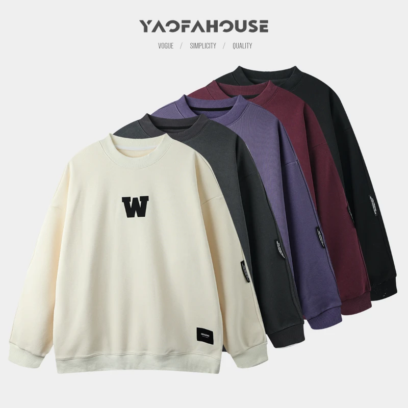 【定制平纹加绒情侣卫衣】遥发服装冬季宽松加厚休闲卫衣58235