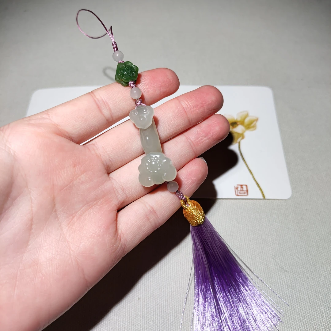 和田玉晴水如意包挂款车挂款女款玉坠款约34*16毫米左右