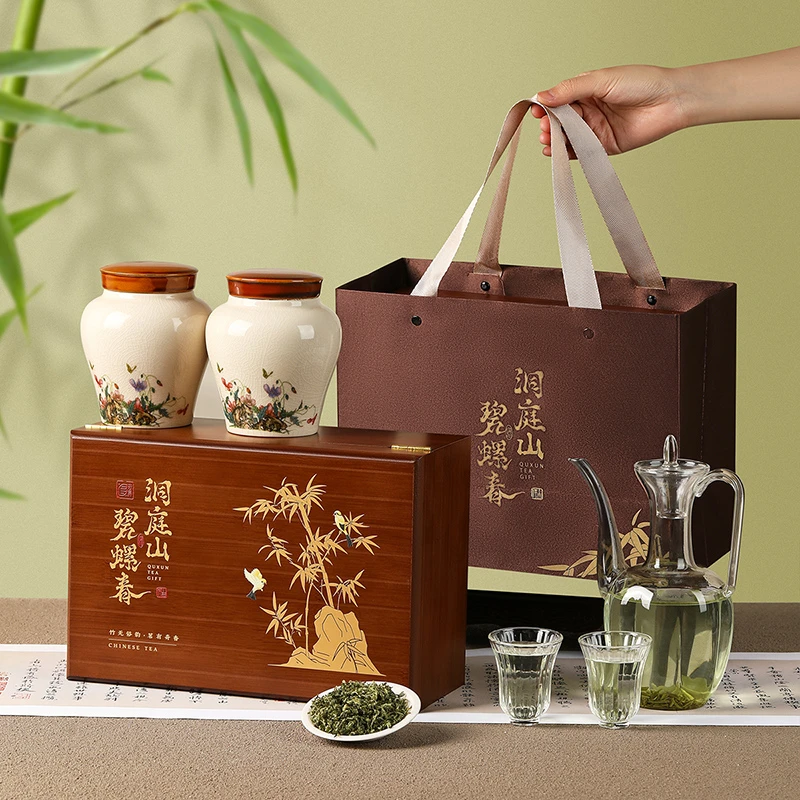 去寻洞庭春色绿茶苏州洞庭碧螺春明前茶叶礼盒装新茶送长辈老丈人