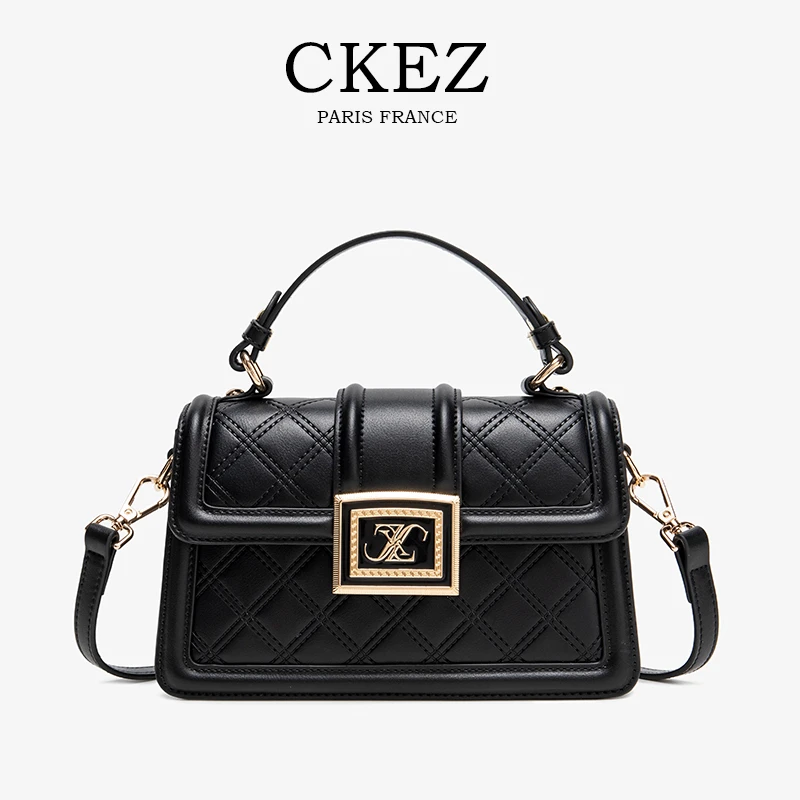 CKEZ/2025新款 女士百搭时尚气质小众 经典压花手提斜挎包