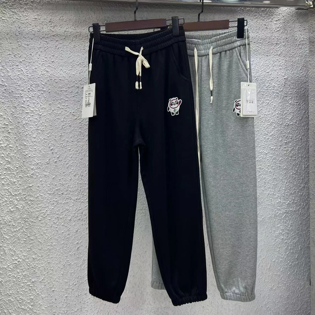 女士卫裤秋款休闲时尚针织长裤秋季常规印花新款百搭运动裤2221
