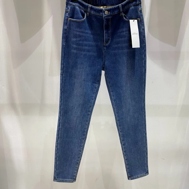 冬季新款奥拉绒小脚裤129011百搭加绒加厚弹力女士高腰显瘦