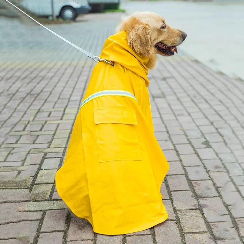 大狗衣服金毛雨衣狗狗斗篷宠物可牵引大型犬拉布拉多宠物雨披3073