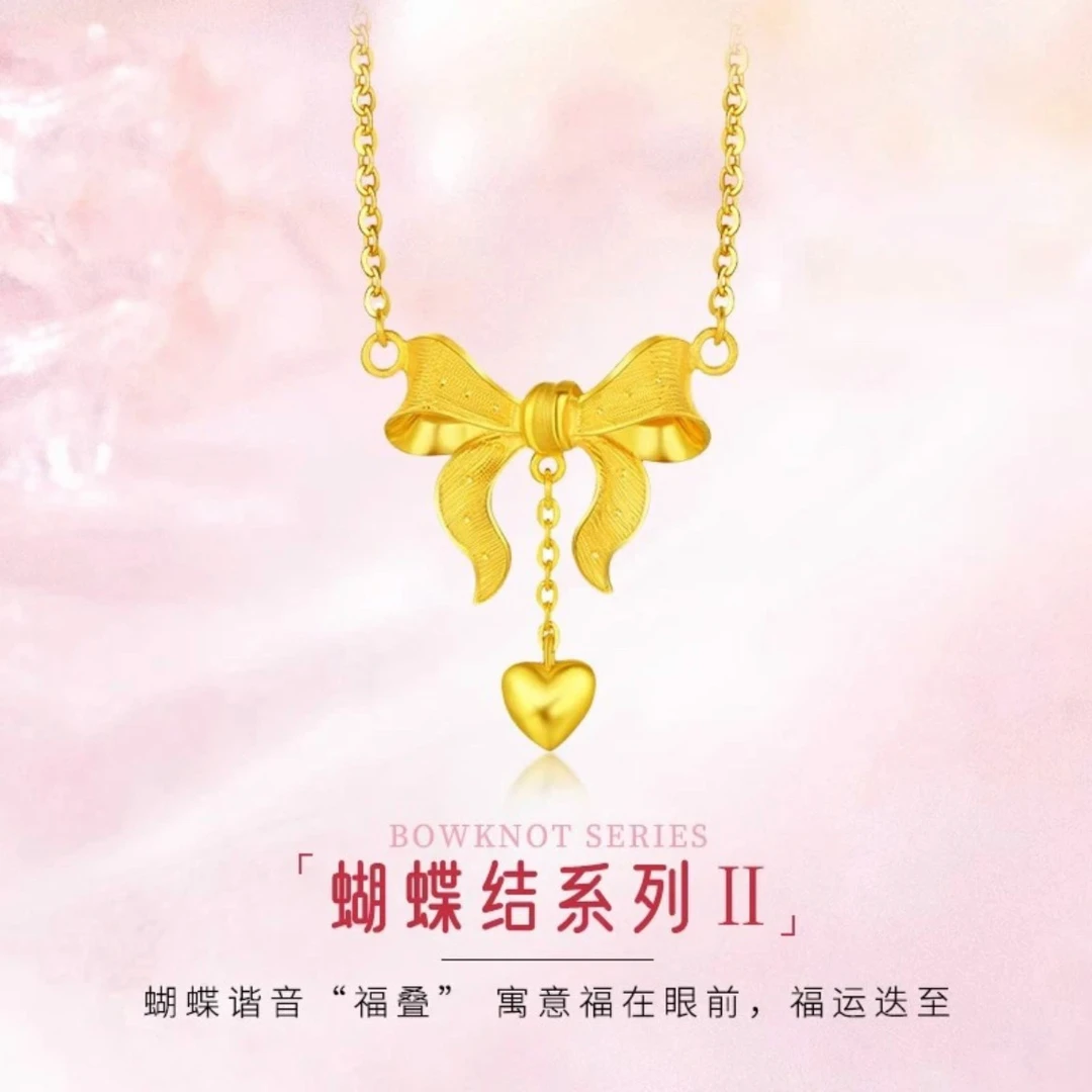 1项链 不掉色在逃公主ins蝴蝶结项链手工仙女款甜美锁骨链饰品