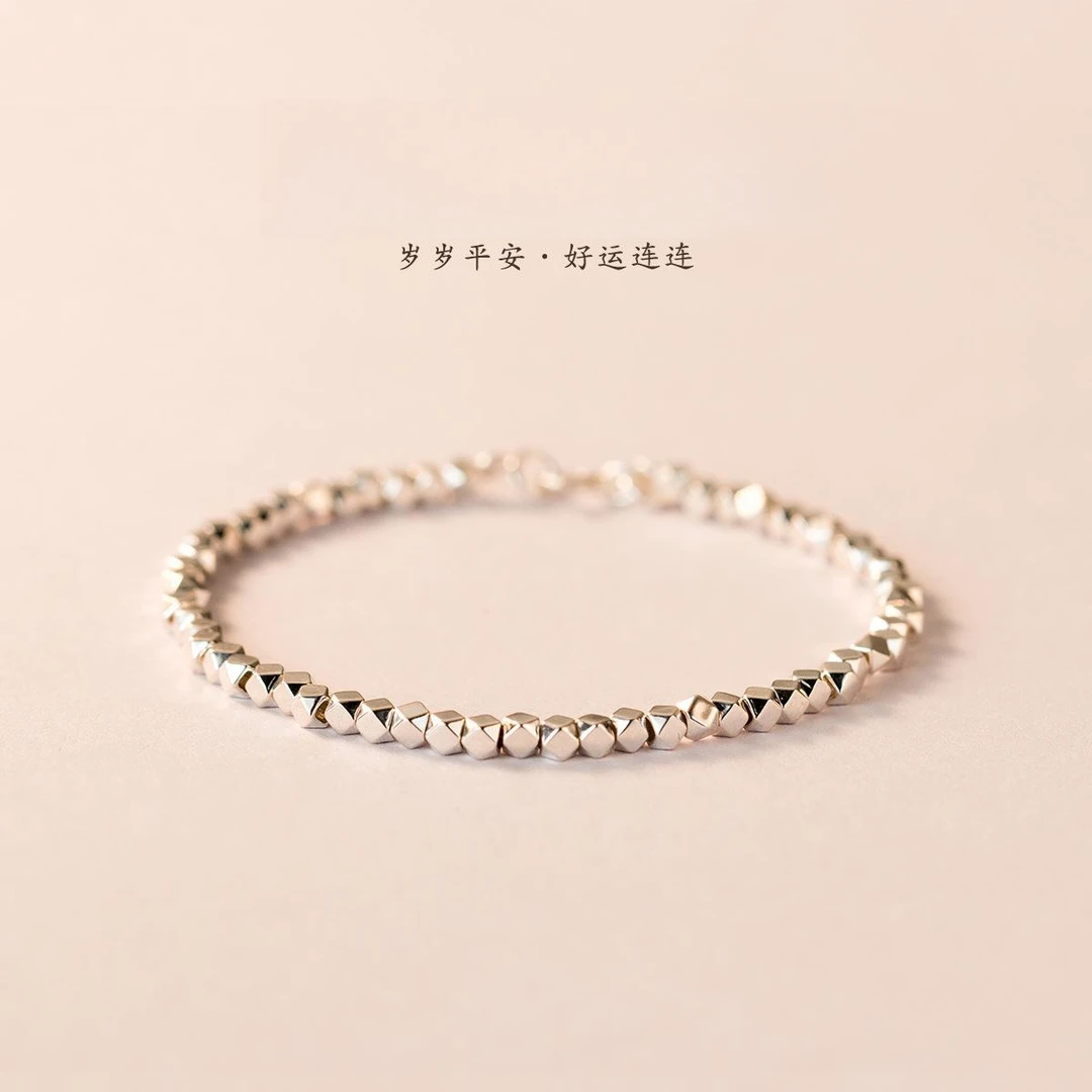 铜合金手链 时尚新款几何方块手链轻奢简约不掉色饰品送女友闺蜜