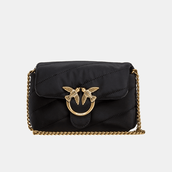 【春夏新品】PINKO2023新品织物绗缝斜挎飞鸟包100040A0MT