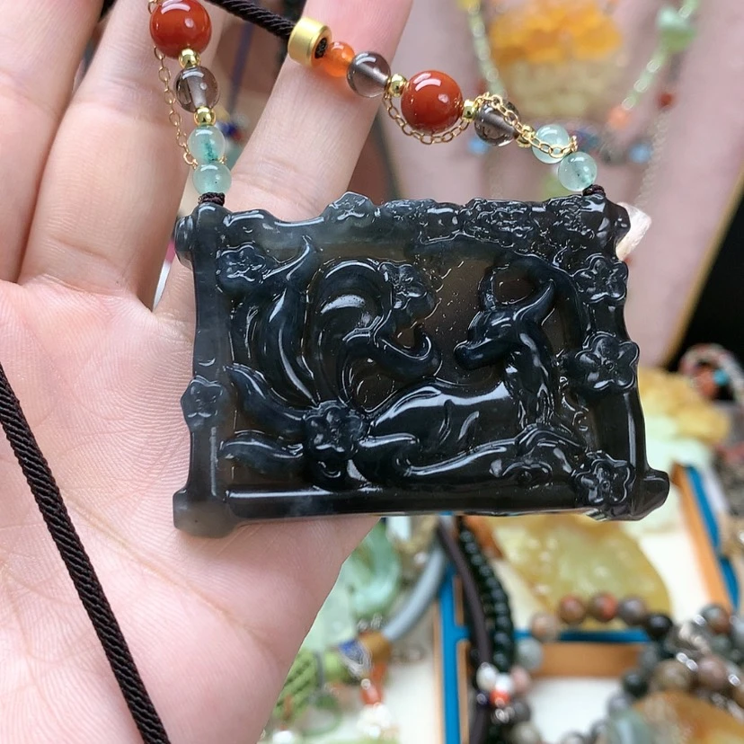 【闪购商品】蛇纹石玉吊坠合金