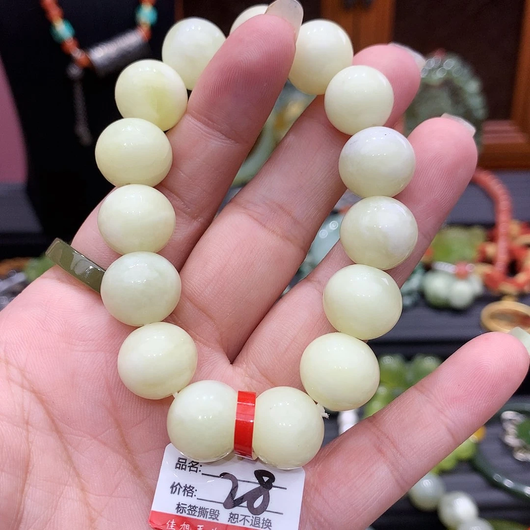 蛇纹石玉手串未镶嵌