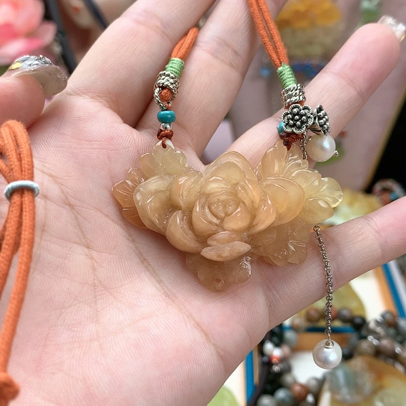 【闪购商品】蛇纹石玉吊坠合金
