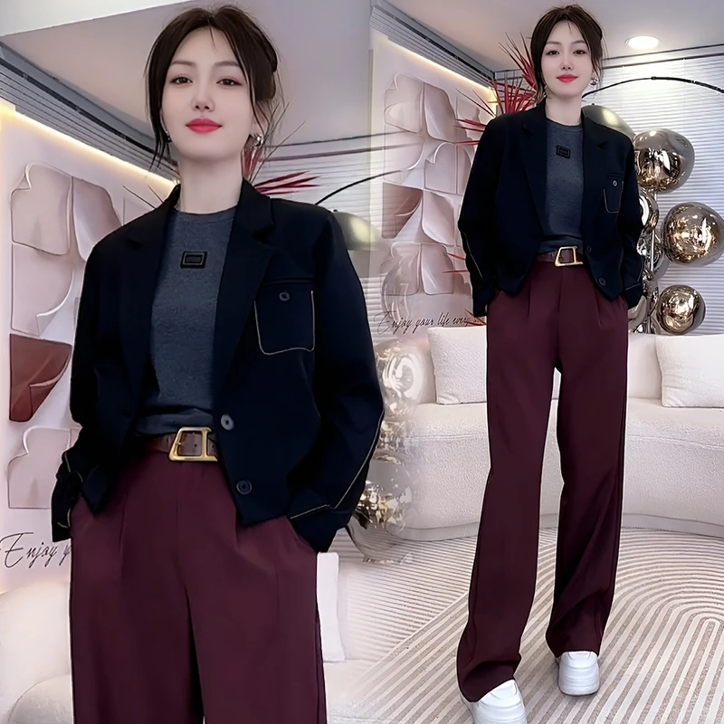 时尚小众高级感西装外套女2024年秋季新款设计感口袋百搭短款上衣