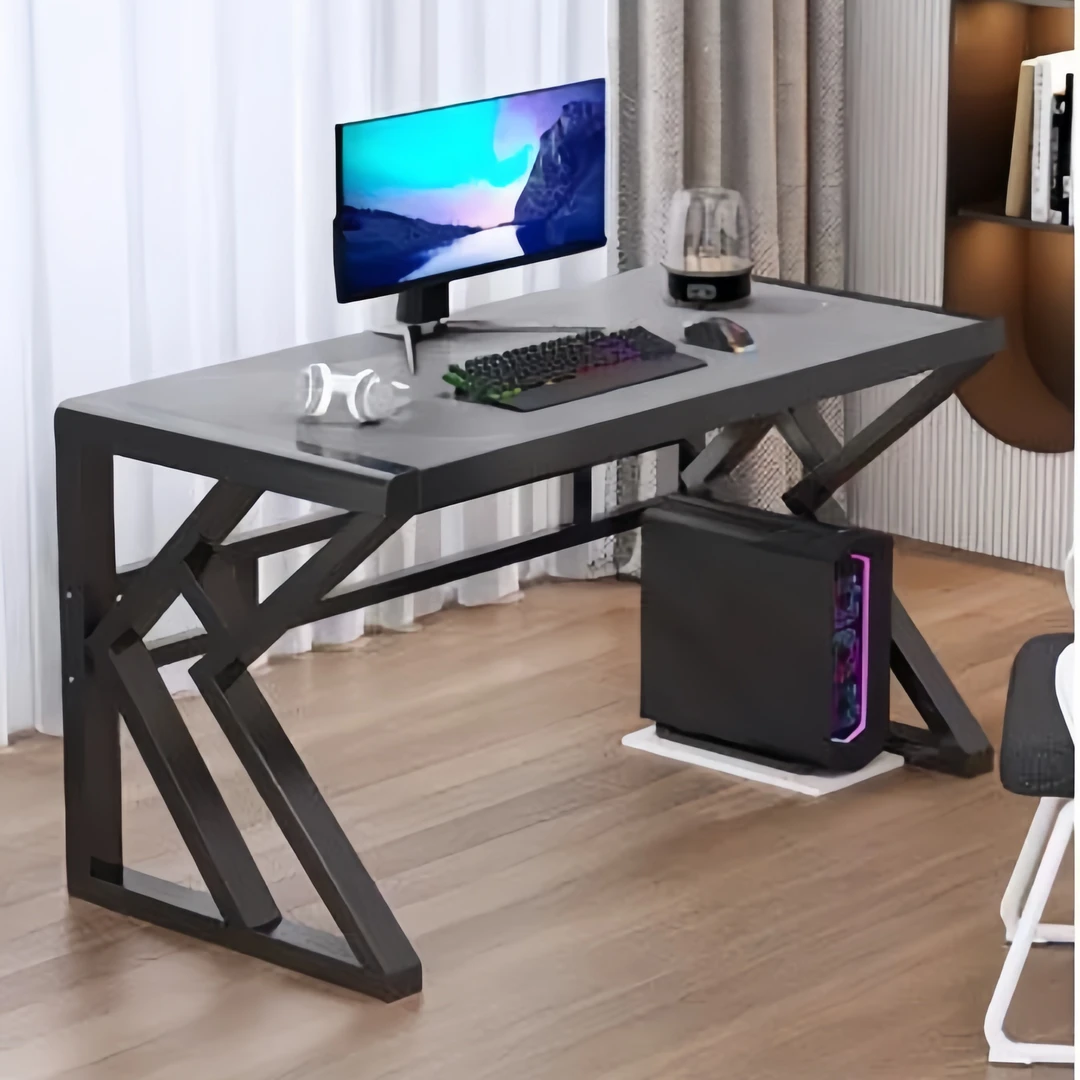 岩板桌子轻奢电脑桌家用书桌书架一体组合小户型简约学习桌子家用