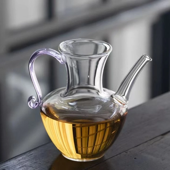 惊鸿麒麟日式耐热紫把公道杯家用加厚复古简约大容量分茶带滤孔