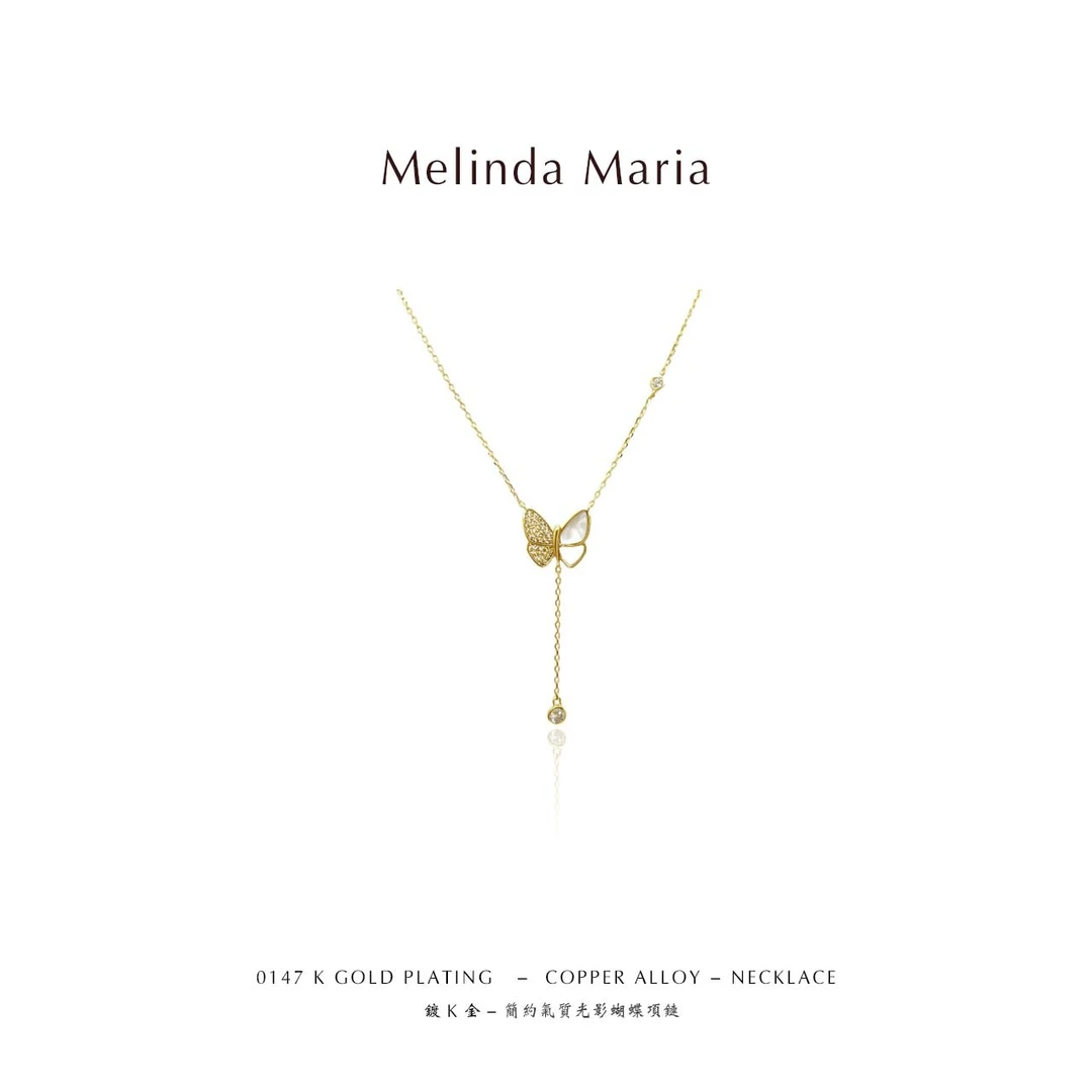 Melinda Maria 铜合金项链 轻奢时尚简约气质光影蝴蝶项链147