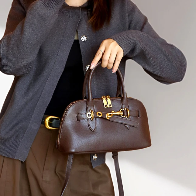 秋冬新款包包女小众中古贝壳包百搭休闲斜挎包高级感手提包单肩包