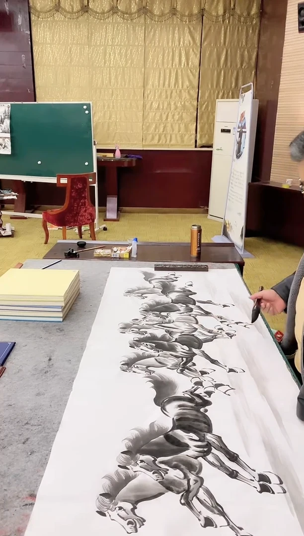 【闪购商品】绘画八骏图