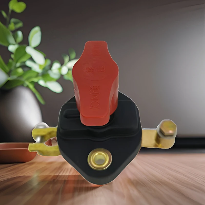 L型新式通用一体蓄电瓶负极断电卡子纯铜防水电瓶断电刀闸总开关