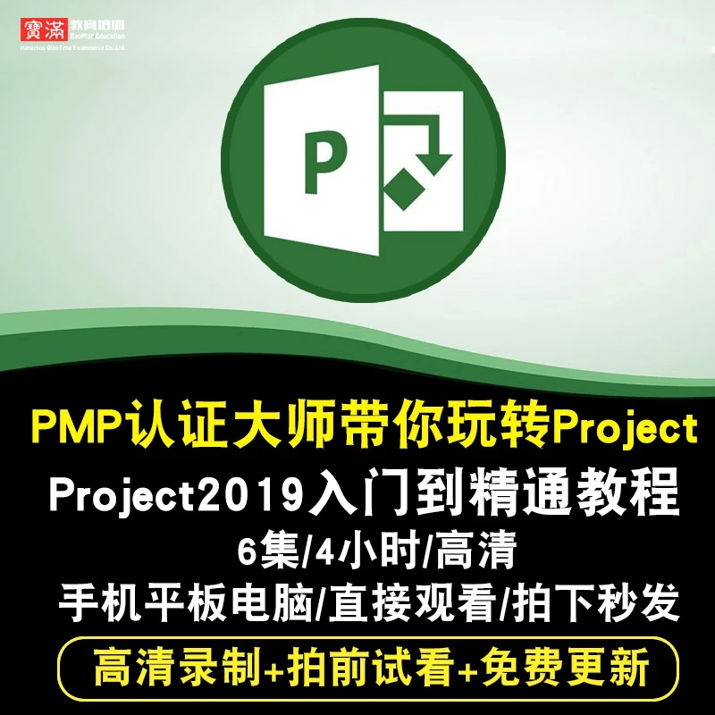project视频教程 项目管理2019信息系统零基础入门到精通实战教学