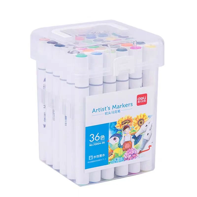得力软头马克笔No.70804-36（36色）