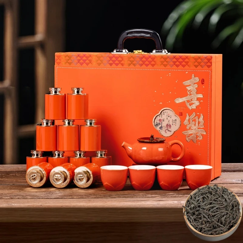2025年新茶正山小种礼盒送礼武夷山桐木关红茶礼盒送精美茶具送礼