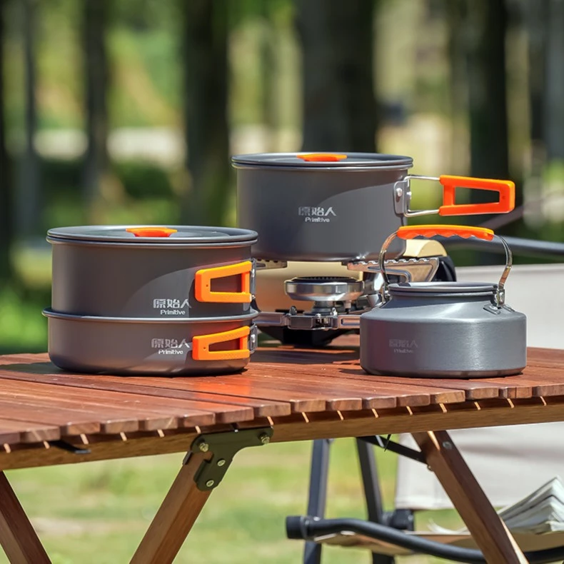 【原始人单锅具】炊具锅具便携野营水壶露营煎锅野炊装备耐磨方便