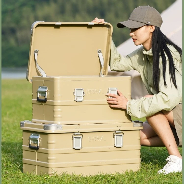 【原始人铝合金收纳箱】户外露营折叠箱储物置物整理箱子野营用品