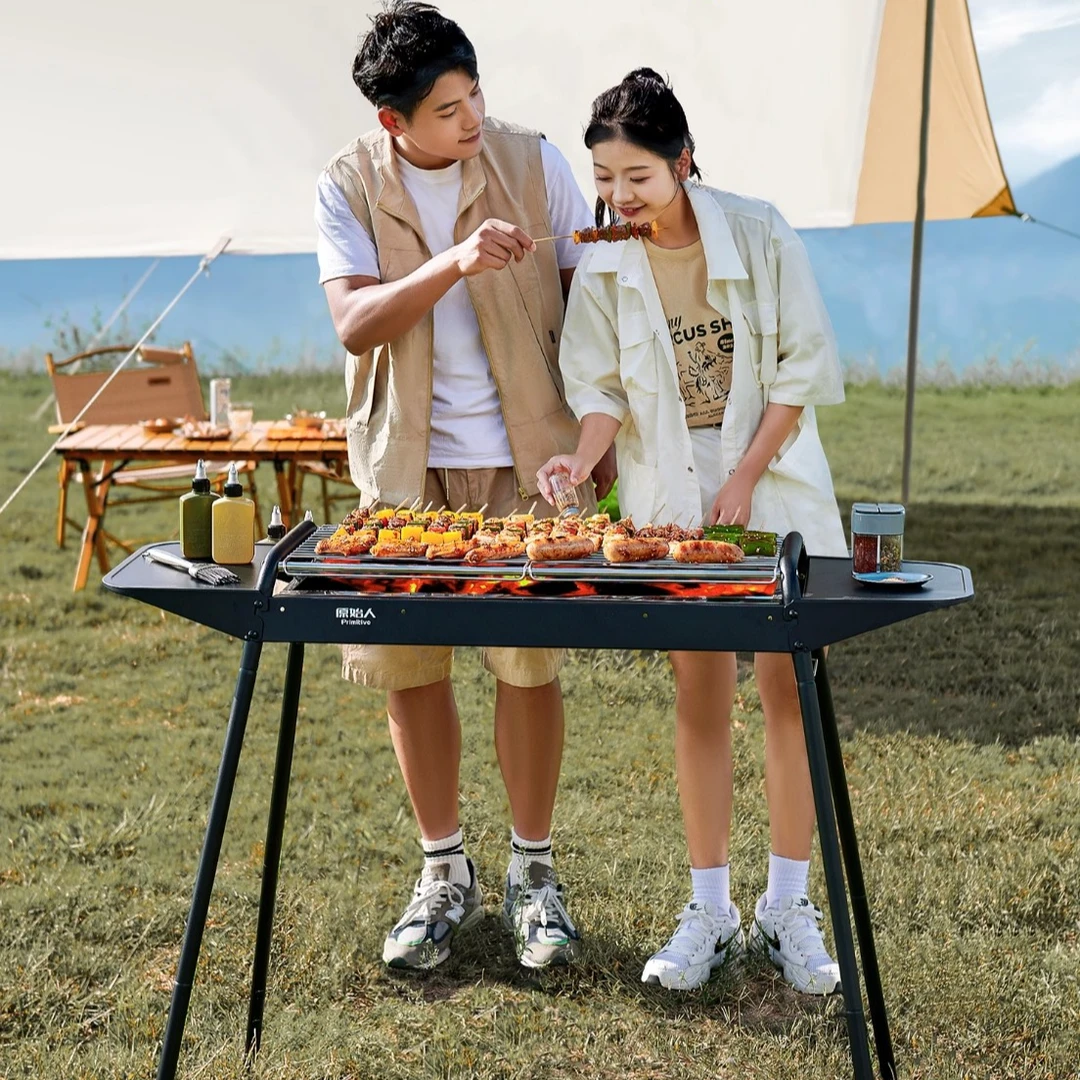 【原始人乐宴烧烤炉】外烧烤炉家用室内冬天炭火围炉烤肉架子碳烤炉