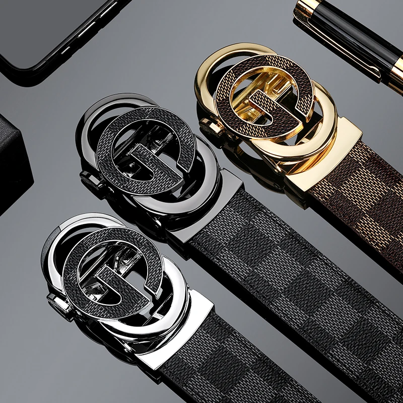 男士轻奢高档腰带休闲时尚百搭个性潮流商务自动扣皮带