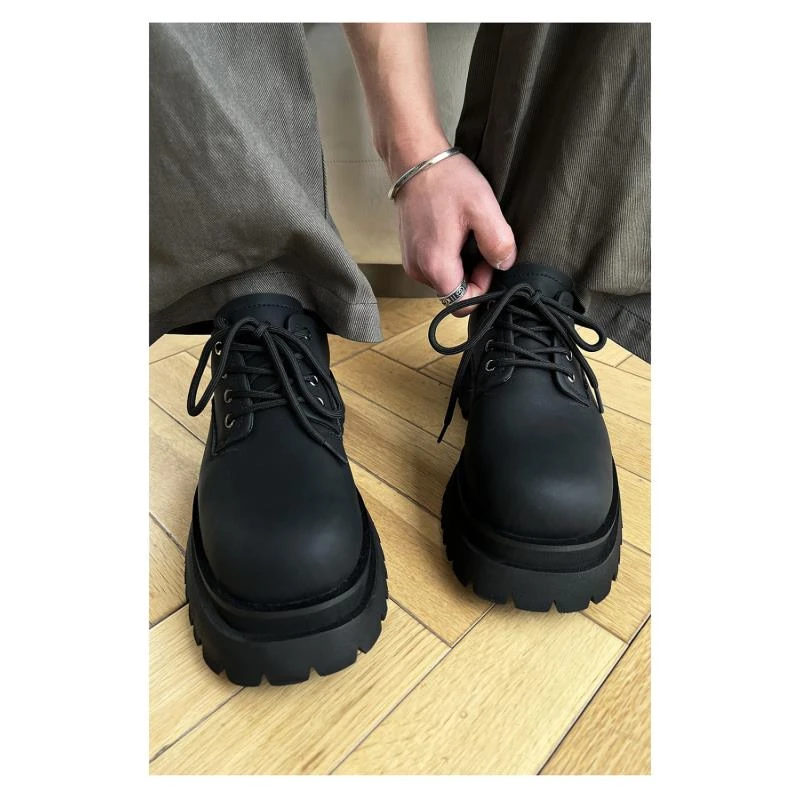 皮鞋男士英伦风德比鞋休闲皮鞋厚底增高小众通勤百搭休闲男鞋潮款